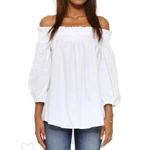 Caroline Constas Lou OTS Top in White. Size S